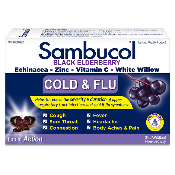 Black Elderberry Capsule to Boost Immunity and Cold & Flu Relief - Sambucol