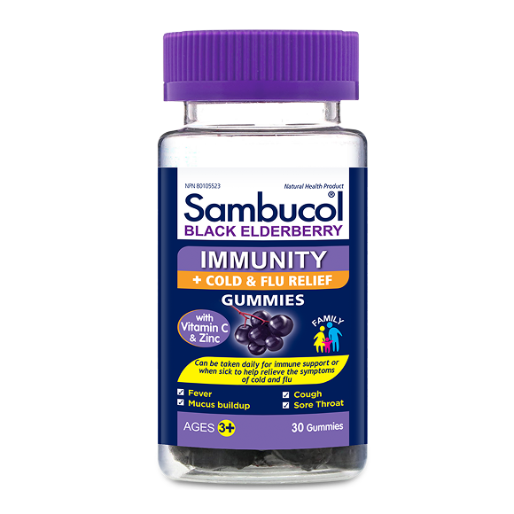 Black Elderberry Gummies to Boost Immunity and Cold & Flu Relief - Sambucol
